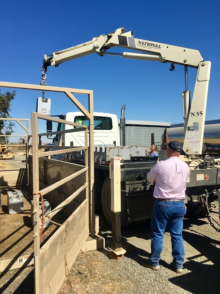 Portable Livestock Scale Tested With Our Vehicle-Mounted Crane